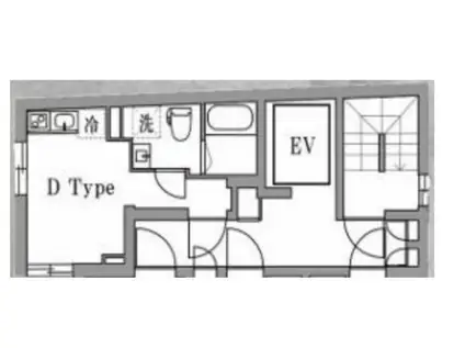 OHANA武蔵小杉(ワンルーム/4階)の間取り写真