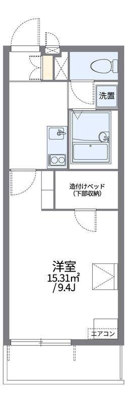 レオパレス壇(1K/1階)の間取り写真