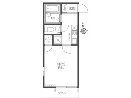 宮田コーポ(ワンルーム/1階)の間取り写真