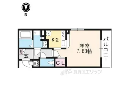 PINE館VI鞠小路(ワンルーム/4階)の間取り写真