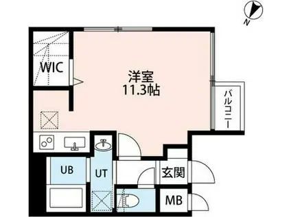 レジーナ二十四軒(1K/3階)の間取り写真