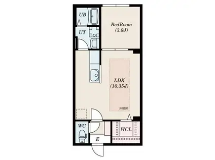 TGーSEVEN(1LDK/1階)の間取り写真