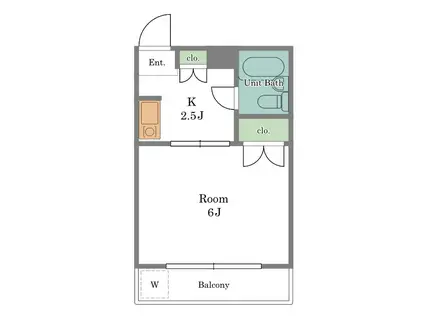 メゾンナカジマ(1K/1階)の間取り写真
