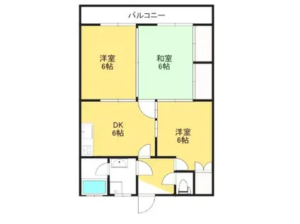 レジデンス竪林(3DK/3階)の間取り写真