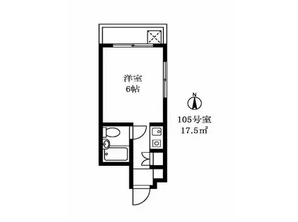 プチメゾン上大崎(ワンルーム/1階)の間取り写真