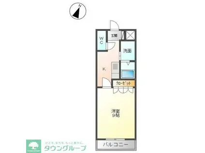 ユースパレスI(1K/2階)の間取り写真