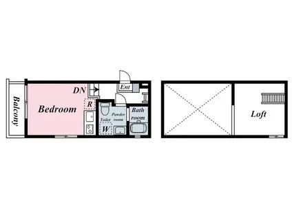 TRIANGLE羽田(ワンルーム/3階)の間取り写真