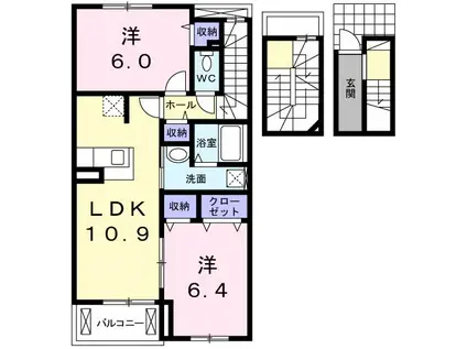 グラースガーデン(2LDK/3階)の間取り写真