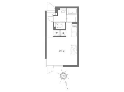 アレーロ大岡山(ワンルーム/3階)の間取り写真