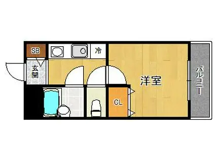 ステラハウス23(1K/2階)の間取り写真