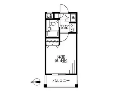SOCIETY MIYAMAEDAIRA(1K/1階)の間取り写真