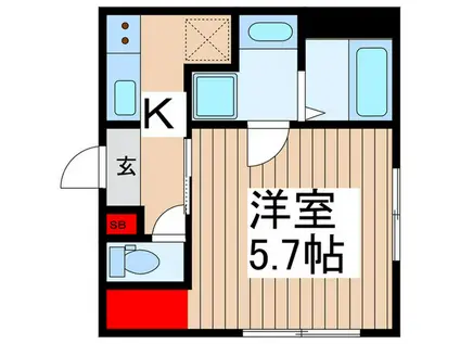 足立区千住龍田町工事(1K/3階)の間取り写真
