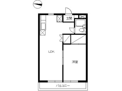 スカイコート荻窪第3(1LDK/3階)の間取り写真