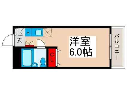 堀江新井マンション(ワンルーム/2階)の間取り写真
