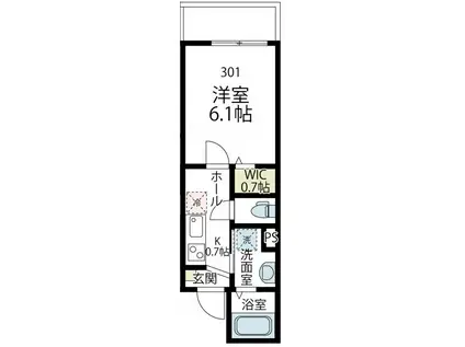 ゼッチマンション2(1K/3階)の間取り写真