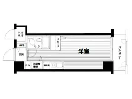 シティ東十条(1K/3階)の間取り写真