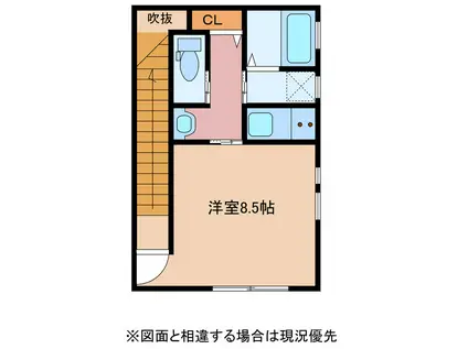 LIME HOUSE(ワンルーム/2階)の間取り写真