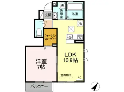 ラ・ステラ(1LDK/1階)の間取り写真