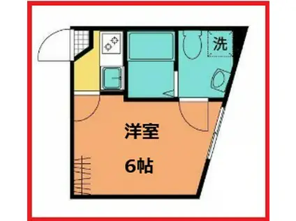 ナノケア西新井(1K/2階)の間取り写真