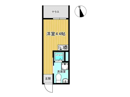 タンドゥルマン(ワンルーム/1階)の間取り写真