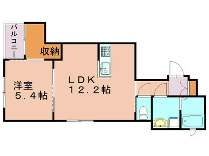 シャーメゾン博多駅前(1LDK/3階)の間取り写真