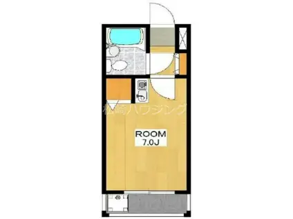 西落合さかえビル(ワンルーム/3階)の間取り写真