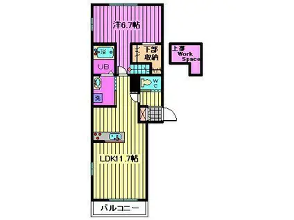 MY STYLE VINTAGE 大宮桜木町(1SLDK/2階)の間取り写真