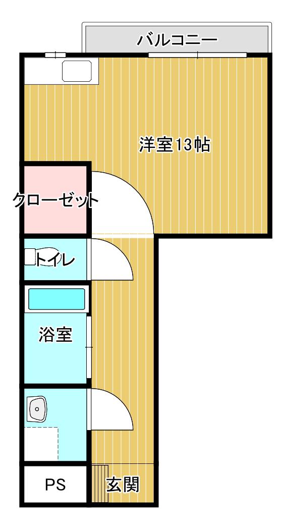 島原鉄道 本諫早駅 徒歩4分 3階建 築22年(1K/2階)の間取り写真