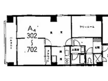 アンバサダー六本木(2LDK/3階)の間取り写真