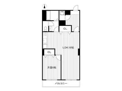 シャンボ-ル練馬(1LDK/6階)の間取り写真