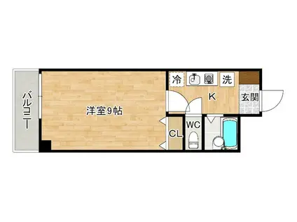 シャルム明石II(1K/5階)の間取り写真