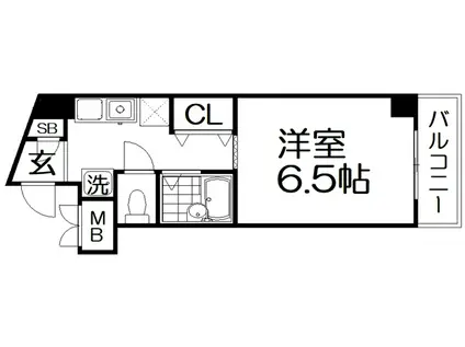 ブロッサムサンキョー(1K/3階)の間取り写真