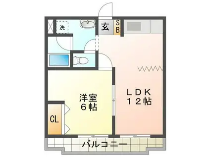 CROSS ROAD(1LDK/3階)の間取り写真