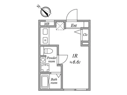 JVC RESIDENCE MINOWA(ワンルーム/4階)の間取り写真