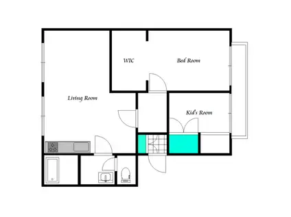 サンビレッジ(2LDK/2階)の間取り写真