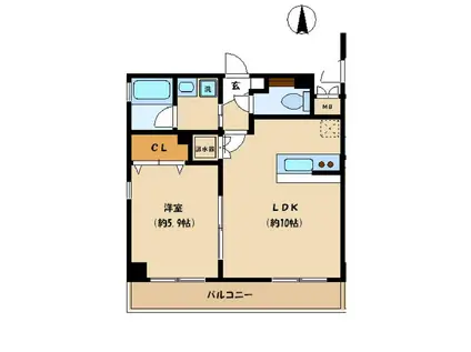 PRIMA SK 武蔵新城(1LDK/2階)の間取り写真