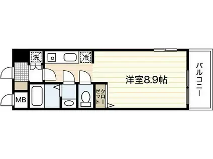 AXIS大塚西(ワンルーム/6階)の間取り写真