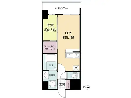 セレニテ新大阪グランデ ミリュー(1LDK/7階)の間取り写真