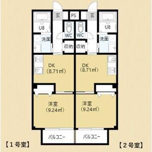 オクトレーベン新大阪II(1DK/5階)の間取り写真