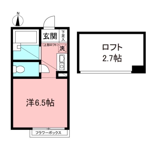 ポンデロッサ小田壱番館(ワンルーム/1階)の間取り写真