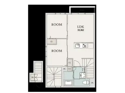 ミハス中野新井薬師III(2LDK/2階)の間取り写真