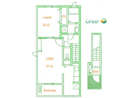 サニーアネックス湘南(1LDK/2階)の間取り写真