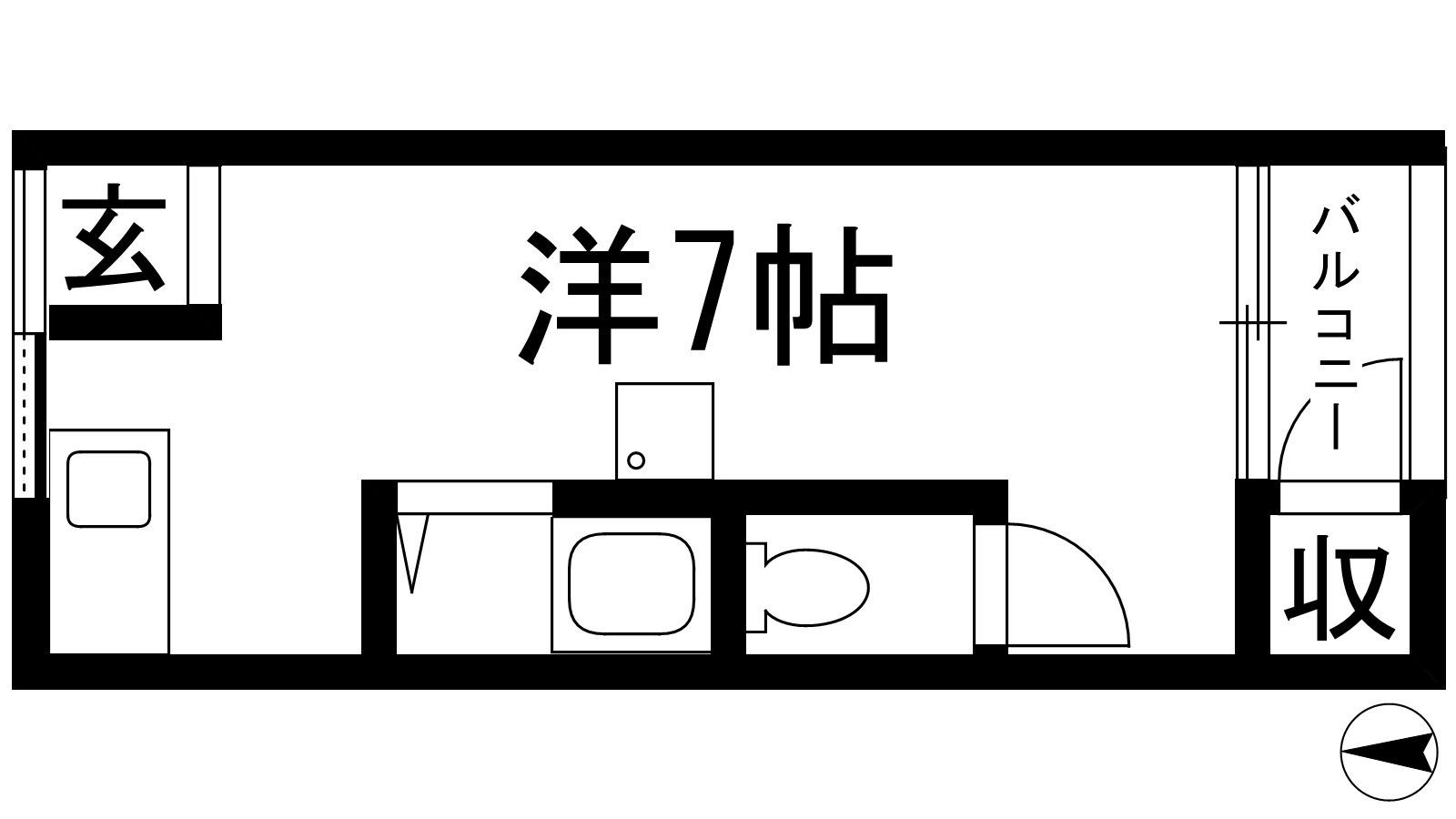 加茂ハイツ(ワンルーム/2階)の間取り写真