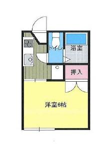 ランドユーミネ(1K/1階)の間取り写真
