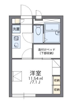 レオパレスK・K(1K/2階)の間取り写真