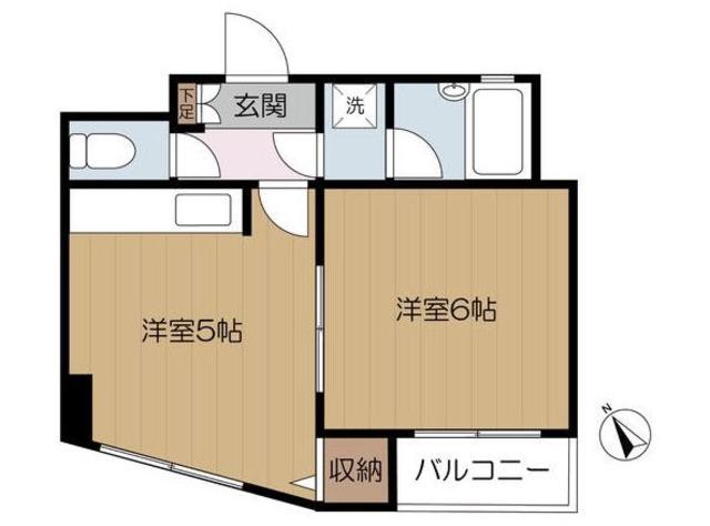 グローリーハイツ南阿佐ヶ谷(1DK/3階)の間取り写真
