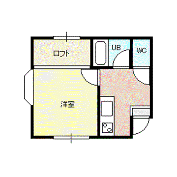 メゾン宮町(1K/1階)の間取り写真
