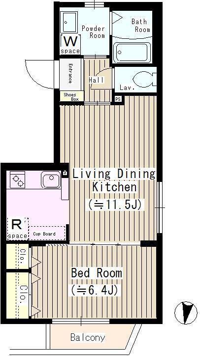 TOKYO FLAT(1LDK/5階)の間取り写真