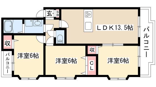 クレストフォルム大阪天満橋(1K/9階)の間取り写真