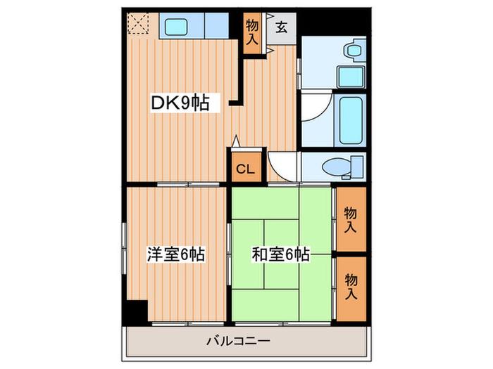 Mフロマージュ(2DK/3階)の間取り写真